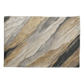 Wetterschwarz und goldener Streifen Kissenbezug (Rückseite)