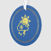 Wettersymbole Weihnachtsschmuck Ornament (Vorderseite)