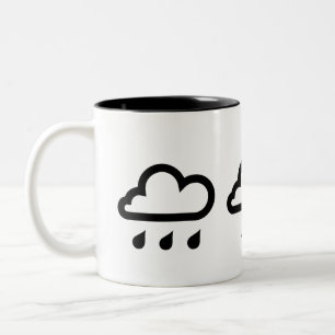 'Wettersysteme' Piktogramm-Tasse Zweifarbige Tasse