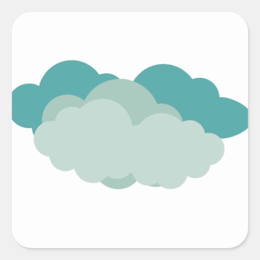 Wettertracker-Aufkleber für den Cloudy Day Quadratischer Aufkleber (Vorderseite)