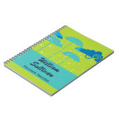 Wettertracker Green Blue Notizblock (Linke Seite)