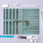 Wettertürkisfarbene Tür Seidenpapier (Handwerk)