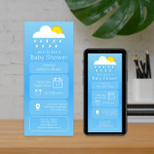 Wettervorhersage App Neutral Baby Shower Einladung