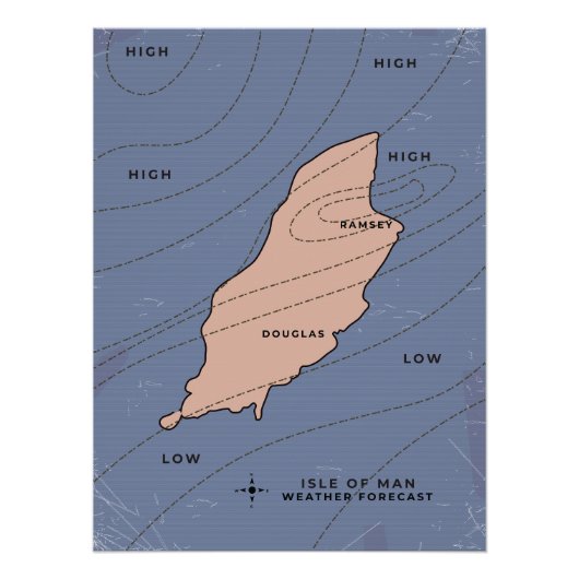 Wettervorhersage der Insel Man Poster (Vorderseite)