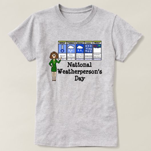 Wettervorhersage für Meteorologe T - Shirt (Design vorne)