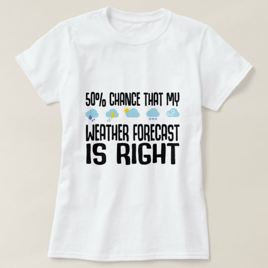 Wettervorhersage Meteorologie 3 T-Shirt (Design vorne)