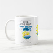 Wettervorhersage Sonntag 100% Chance Wein Kaffeetasse (Links)