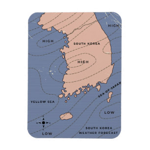 Wettervorhersage Südkorea Magnet