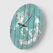 Wetterweißer Anker Große Wanduhr (Winkel)