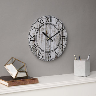 Wetterweißes Holz - benutzerdefinierte Uhr