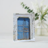 Wetterwohnung Holz Ancient Doorway Postkarte (Stehend Vorderseite)