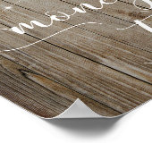 Wetterwohnung Holz und Lichter Hochzeitszettel Poster (Ecke)