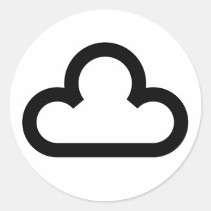 Wetterwolkensymbol Runder Aufkleber