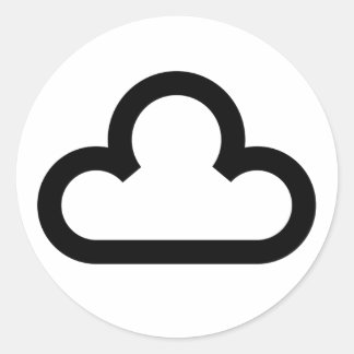 Wetterwolkensymbol Runder Aufkleber