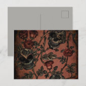 Wetterzuckerkulls und Rose Postkarte (Vorne/Hinten)