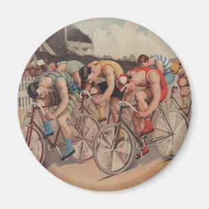 Wettfahrt zum Ziel - Vintage-Radrenngeschenk Magnet