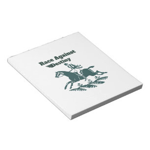 Wettlauf gegen das Schicksal – Vintage-Reitsport-G Notizblock