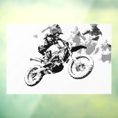 Wettlauf zu gewinnen - Motocross-Renner Fensteraufkleber (Blatt 3)