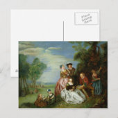 Wettstreit im Park Postkarte (Vorne/Hinten)