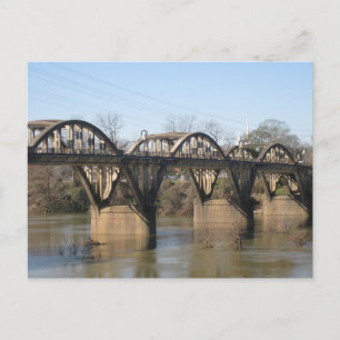 Wetumpka-Brücke Alabama Riverfront Fotografie Postkarte