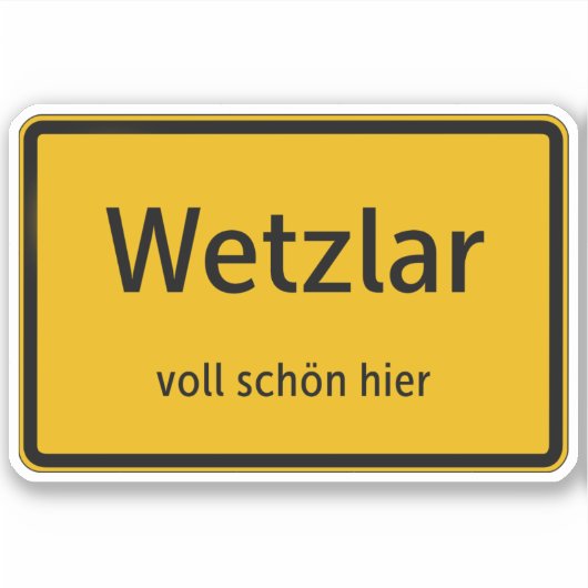 Wetzlar Aufkleber Sticker Autoaufkleber (Vorderseite)