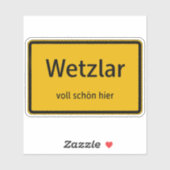 Wetzlar Aufkleber Sticker Autoaufkleber (Blatt)
