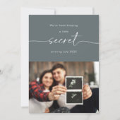 We've Been Keeping a Secret Baby Announcement Card Einladung (Vorderseite)