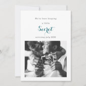 We've Been Keeping a Secret Photo Baby Card Einladung (Vorderseite)