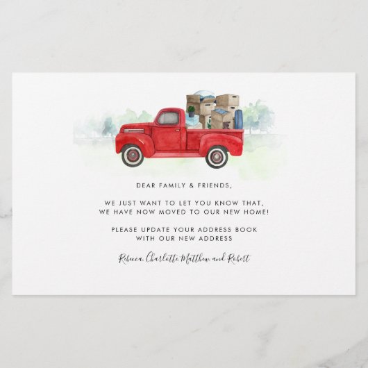 Weve bewegte neue Ankündigung zur Adressenverschie (Rückseite)