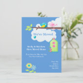 Weve bewegte Zuhause Bird House and Tree Ankündigung (Stehend Vorderseite)