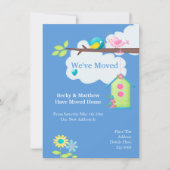 Weve bewegte Zuhause Bird House and Tree Ankündigung (Vorderseite)