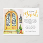 Weve Gelbe Tür verschoben Ankündigungspostkarte (Vorderseite)