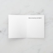 We've missed you at church karte (Innenseite)