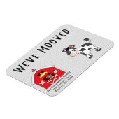 We've Mooved Cow Barn Farm New Home Announcement Magnet (Linke Seite)