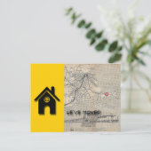 We've moved B House Map Replace with your own Map Postkarte (Stehend Vorderseite)
