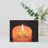 We've Moved! Burning candles christmas Postkarte (Stehend Vorderseite)