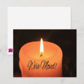 We've Moved! Burning candles christmas Postkarte (Vorne/Hinten)