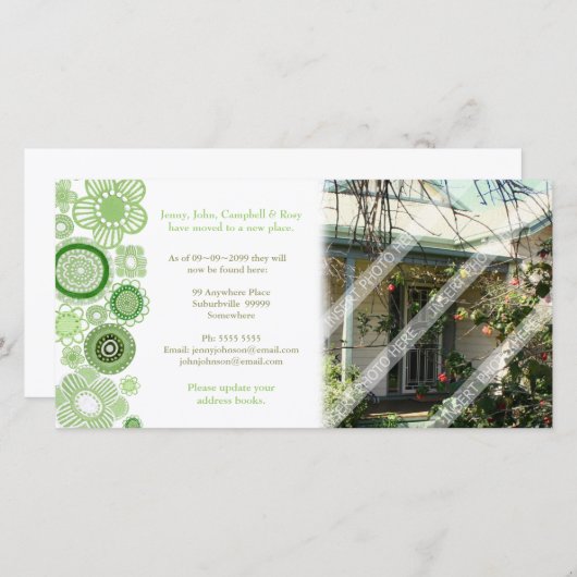 Weve Moved Changed Address Announcement Foto Card Ankündigung (Vorne/Hinten)
