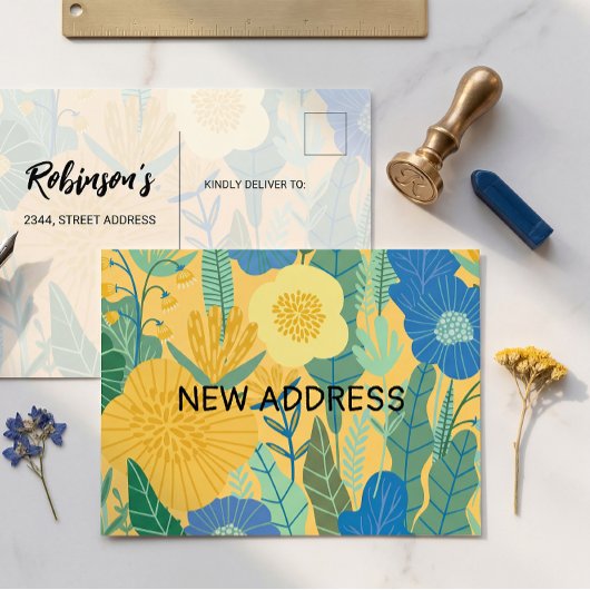  We've moved, chic, change of address announcement Postkarte