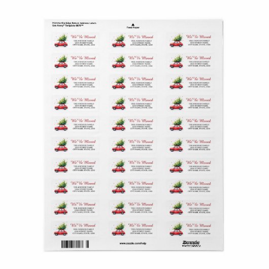 We've Moved Christmas Car Tree Holiday Moving (Vorne)