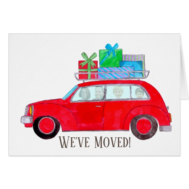 We've Moved Christmas customizable photo card (Vorderseite (Horizontal))