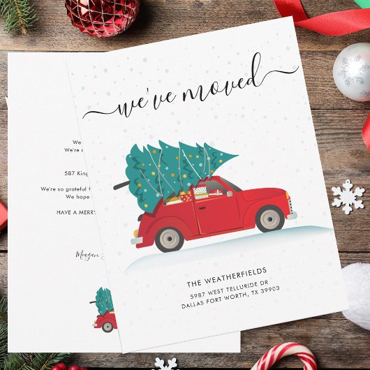 We've Moved Christmas Holiday Moving Ankündigung