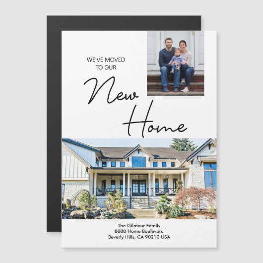 We've moved Custom Photo New Address Moving Magnetkarte (Vorne/Hinten)
