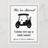 We've Moved Elegant Golf Cart Silhouette New Home Postkarte (Vorderseite)