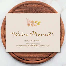 We've Moved Fall Foliage Moving Ankündigung