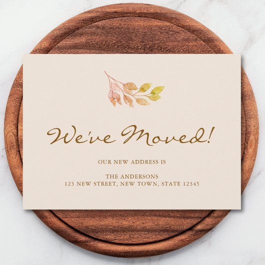 We've Moved Fall Foliage Moving Ankündigung