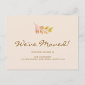 We've Moved Fall Leaves Moving Ankündigungspostkarte (Vorderseite)