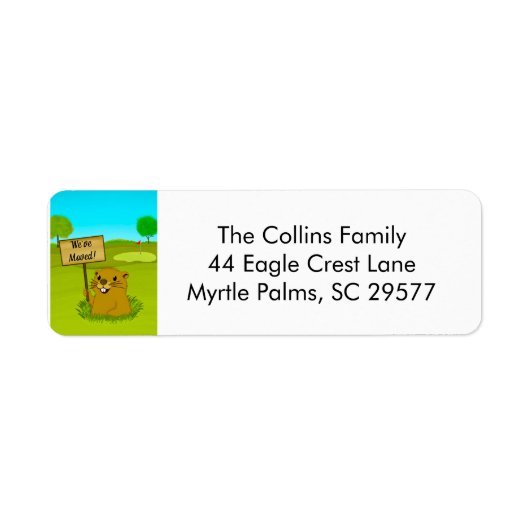 We've Moved Gopher on Golf Course Announcement (Vorne)