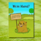 We've Moved Gopher on Golf Course Announcement Ankündigung