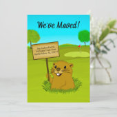 We've Moved Gopher on Golf Course Announcement Ankündigung (Stehend Vorderseite)